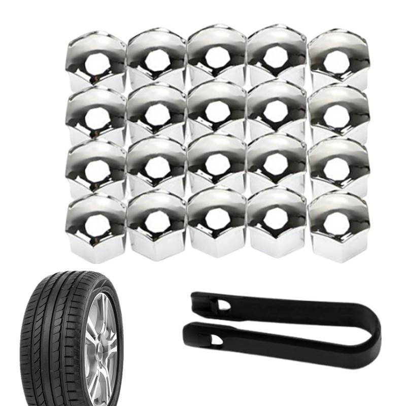 Jlobnyiun Radmutterabdeckungen für Reifen, Radmuttern, Radmuttern, Radmutterkappen, Radmutterkappen, Reifen-Schraubdeckel mit Entfernungswerkzeug, Reifenmutterabdeckungen von 17 mm, 19 mm, 21 mm, von Jlobnyiun
