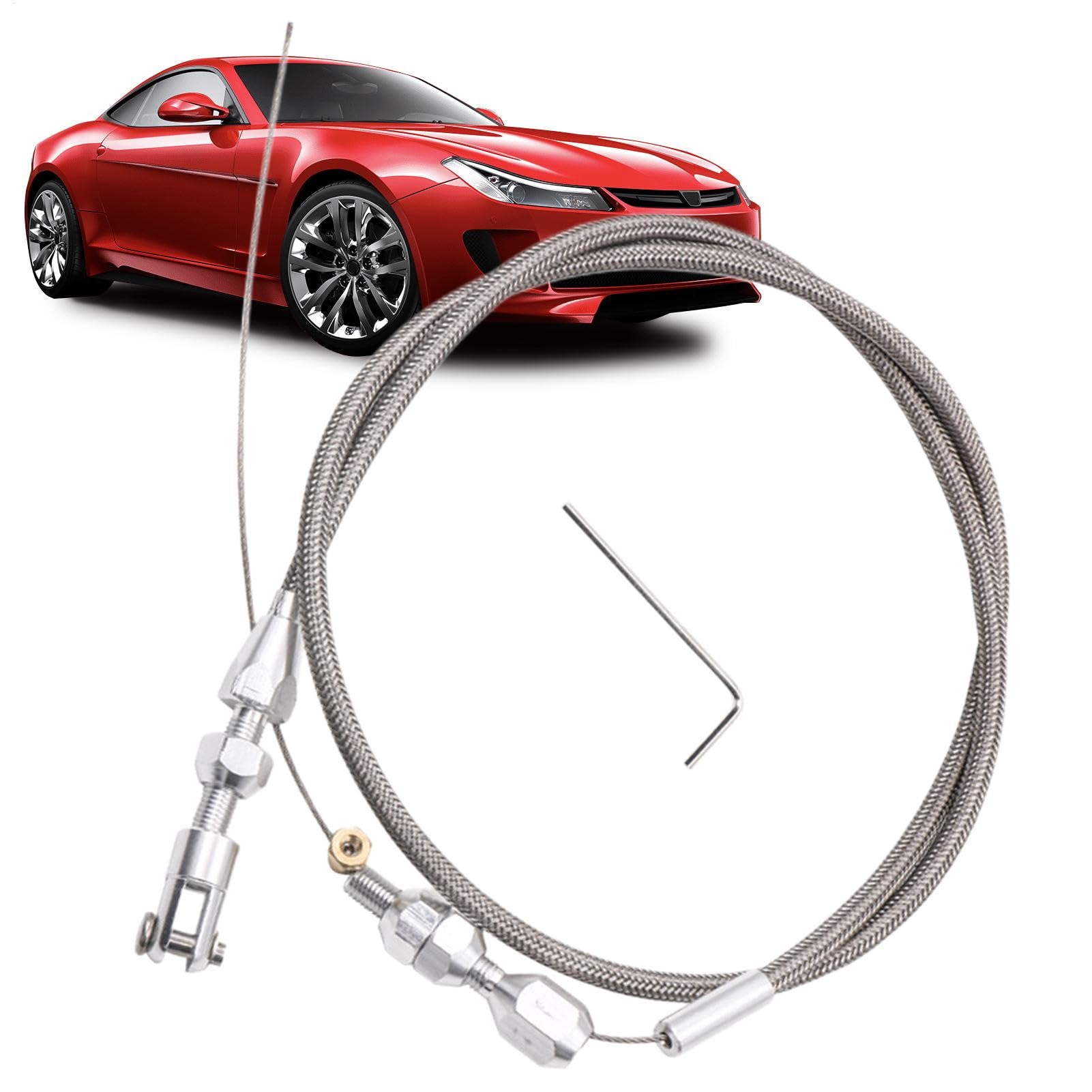 Motorrad Gaszug, MTB Gaszug | Geflochtener Gaszug aus Edelstahl | Gaszug Geflochten Gaszug Zubehör Ersatz Auto Motorrad ATV Gaszug für Car Motorrad Gaszug, MTB Gaszug | Geflochtener Gaszug aus Edelstahl | Gaszug Geflochten Gaszug Zubehör Ersatz Auto Motorrad ATV Gaszug für Car von Jlobnyiun