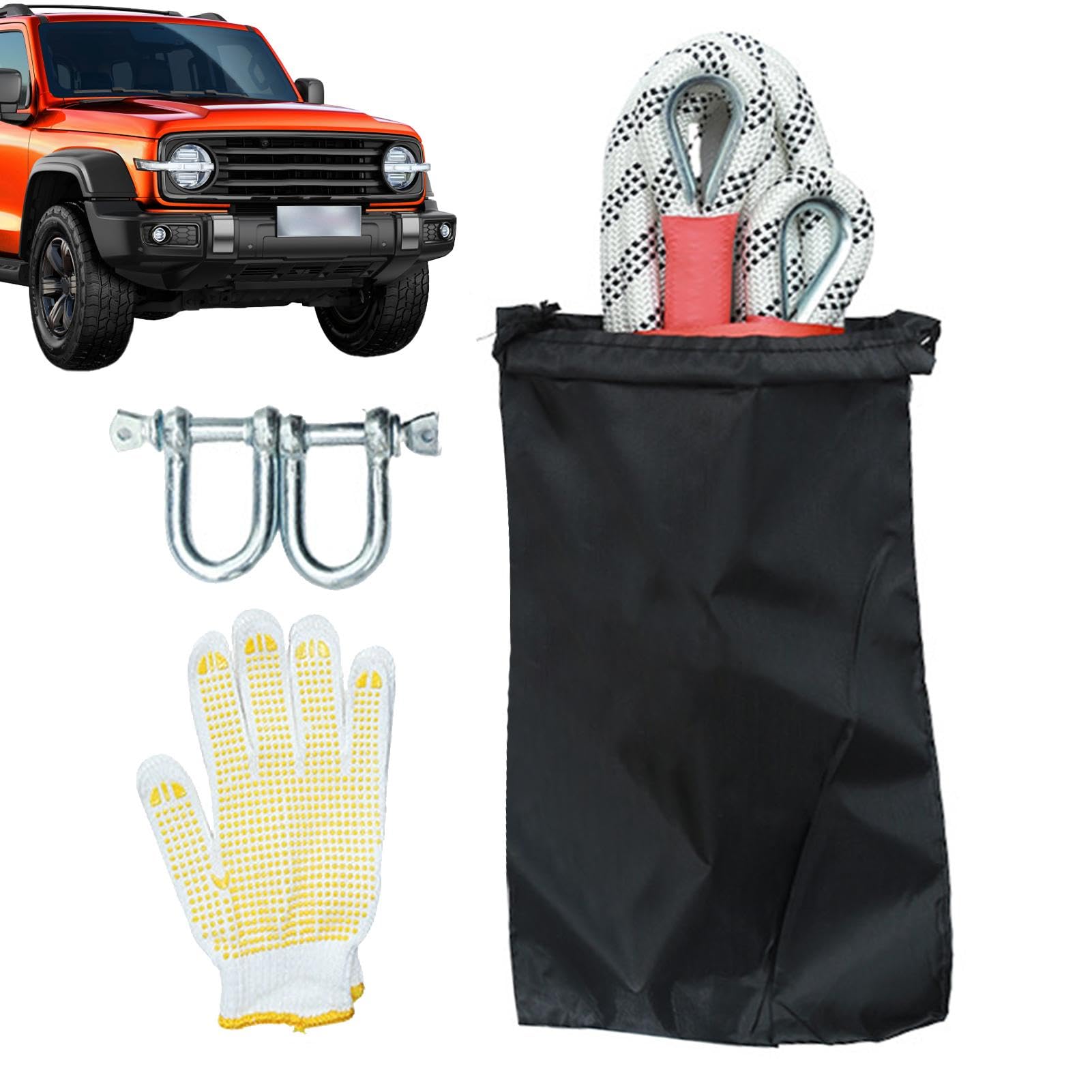 Recovery Rope - Portable Recovery Straps Nylon | Abschleppausrüstung, Auto Anhänger Seil, Kinetisches Recovery Seil, Auto Abschleppgurt, Zubehör Recovery Rope - Portable Recovery Straps Nylon | Abschleppausrüstung, Auto Anhänger Seil, Kinetisches Recovery Seil, Auto Abschleppgurt, Zubehör von Jlobnyiun