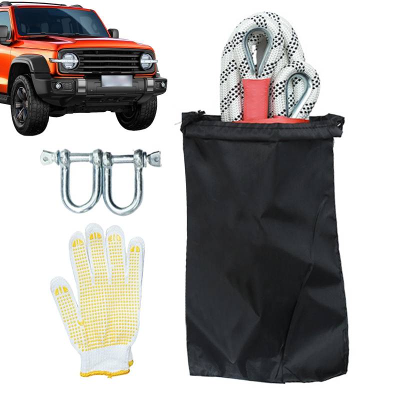 Recovery Rope - Portable Recovery Straps Nylon | Abschleppausrüstung, Auto Anhänger Seil, Kinetisches Recovery Seil, Auto Abschleppgurt, Zubehör von Jlobnyiun
