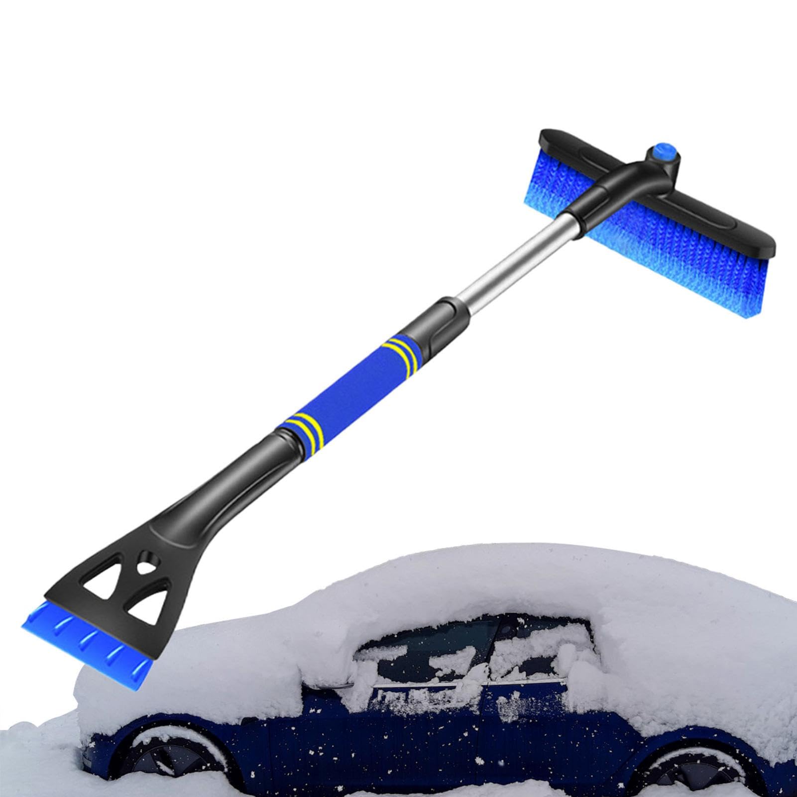 Schneeräumbürste – Auto-Windschutzscheiben-Eiskratzer, Windschutzscheiben-Eisentferner, langlebige Schneeschaufel mit einziehbarem Eiskratzer und Bürste, robuster Frostentferner für Limousinen, Schneeräumbürste – Auto-Windschutzscheiben-Eiskratzer, Windschutzscheiben-Eisentferner, langlebige Schneeschaufel mit einziehbarem Eiskratzer und Bürste, robuster Frostentferner für Limousinen, von Jlobnyiun