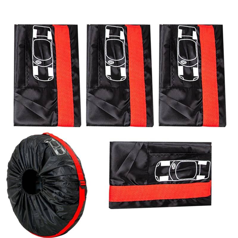 Wohnmobil Luftabdeckung Auto Reifen Dächer Set Wasserdicht 4 Stück Abdeckung für Anhängerreifen UV Sonnenschutz Schneeheifenaufbewahrung für R von Jlobnyiun