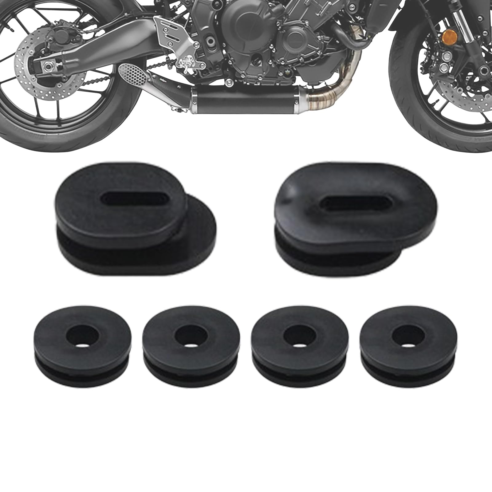 Zubehör-Set für Motorradverkleidungsdichtung | Flexible Gummirückseite mit stoßdämpfender Designfunktion, 6 Packungen Verkleidungspaneeleinsätze für Cs Zubehör-Set für Motorradverkleidungsdichtung | Flexible Gummirückseite mit stoßdämpfender Designfunktion, 6 Packungen Verkleidungspaneeleinsätze für Cs von Jlobnyiun