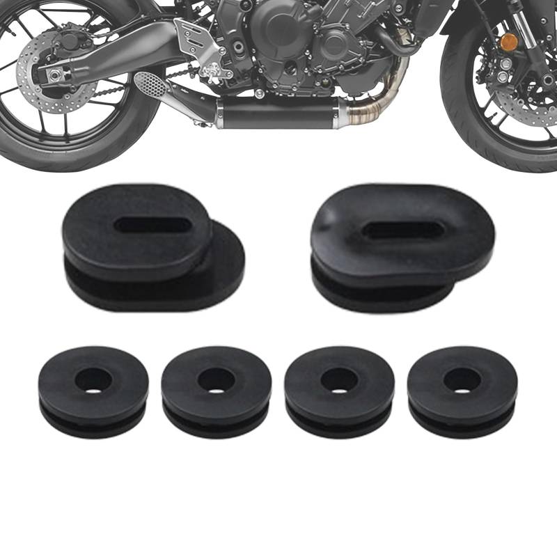 Zubehör-Set für Motorradverkleidungsdichtung | Flexible Gummirückseite mit stoßdämpfender Designfunktion, 6 Packungen Verkleidungspaneeleinsätze für Cs von Jlobnyiun