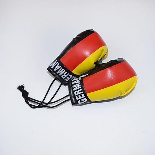 1 Paar Mini Boxhandschuhe für den Autospiegel Mini Deko-Anhänger für den Innenspiegel im Auto Mini Boxing Gloves ideal für Autospiegel, Sporttasche, Schlüsselanhänger (Germany) von Joayuezo