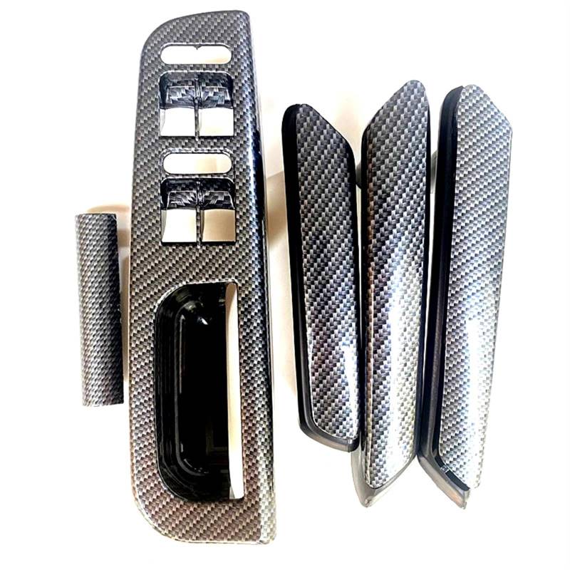 Haltegriff für Autodach Türgriff mit Kohlefasermuster, Fensterschalterrahmen, for VW, for Passat, for B5 98-05 3B186717E 3B4867179B 3B0867180A 3B4867180B 3B4867372(4 Door 5pcs) von Jodriva