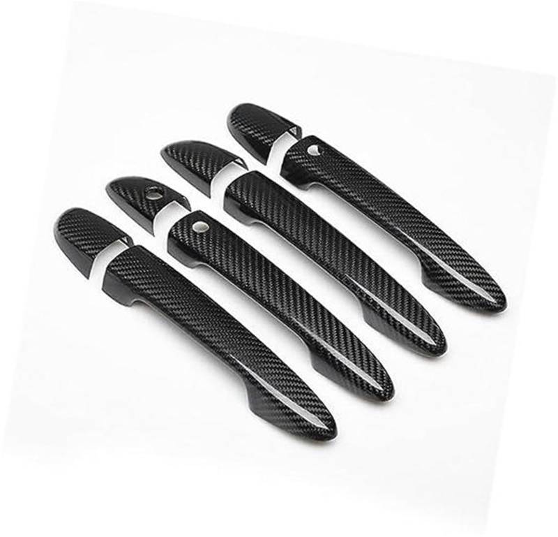 Jodriva, for Mazda, Cx-5 Cx5 CX 5 2012-2022 Styling Carbon Fiber Chrome Auto Türgriff Abdeckung Trim Auto Zubehör Autotürgriffabdeckung(Black 2 Buttons) von Jodriva