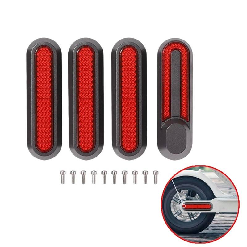 Jodriva 1/2/4 Stück Radkappen-Schutzhüllen for nachtreflektierende Nachtaufkleber for Elektroroller, for Xiaomi, Mi M365 Pro 2 Seitenabdeckungen für Elektroroller(4pcs Wheel Cover B) von Jodriva