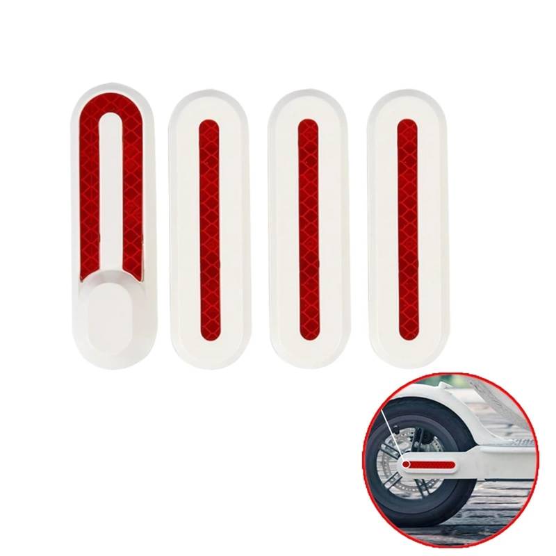 Jodriva 1/2/4 Stück Radkappen-Schutzhüllen for nachtreflektierende Nachtaufkleber for Elektroroller, for Xiaomi, Mi M365 Pro 2 Seitenabdeckungen für Elektroroller(4pcs Wheel Cover C) von Jodriva
