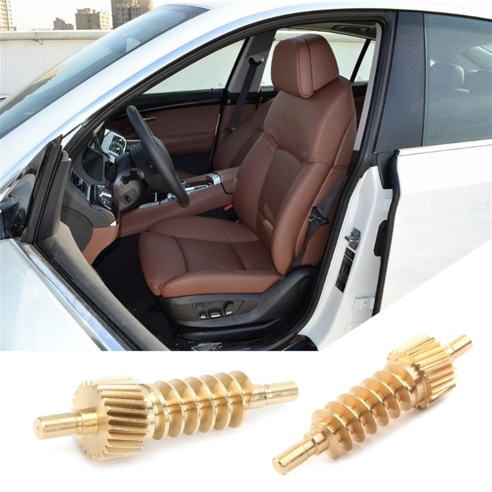 Jodriva 1/2 STÜCK Reparaturgetriebe for Autositz-Oberschenkelstützen-Aktuator, for, 5er 7er X5 X6 E60 E61 F07 F10 E65 E70 E71 52107068045 Autositz-Einstellgerät(1 PCS) von Jodriva