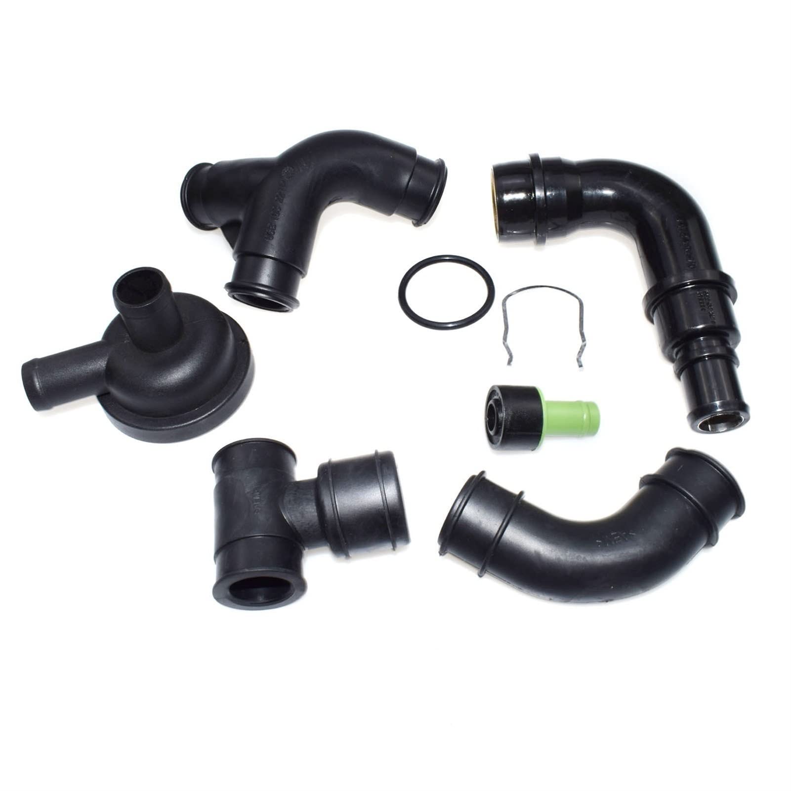 Jodriva 1,8 T Kurbelgehäuse-Entlüftungsschlauch, Ventilsatz, for A3 TT, for VW, for Jetta, for Seat, for Skoda, 06A103247 06A103213AF 06B103221P 058103493A(Set 4) von Jodriva