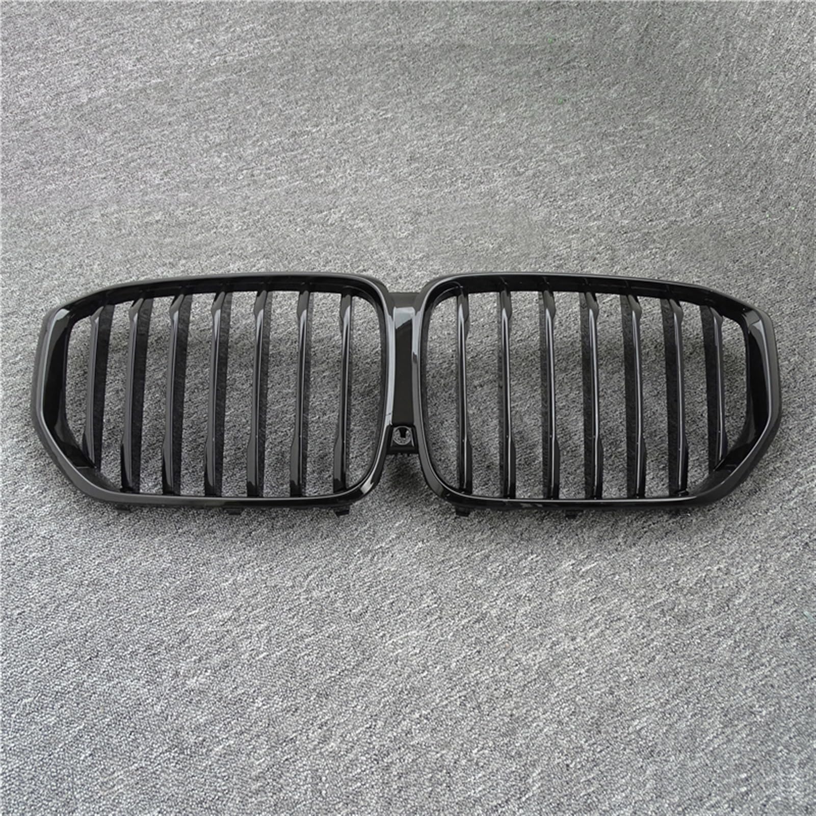 Jodriva 1 Paar glänzend/mattschwarzer Frontgrill, for, for den neuen X5/G05 2020, Kühlergrill im Auto-Stil, Refit-Stoßstangenlatte, Doppellinien-Renngrills Auto-Kühlergrill(Gloss Singlet Line) von Jodriva
