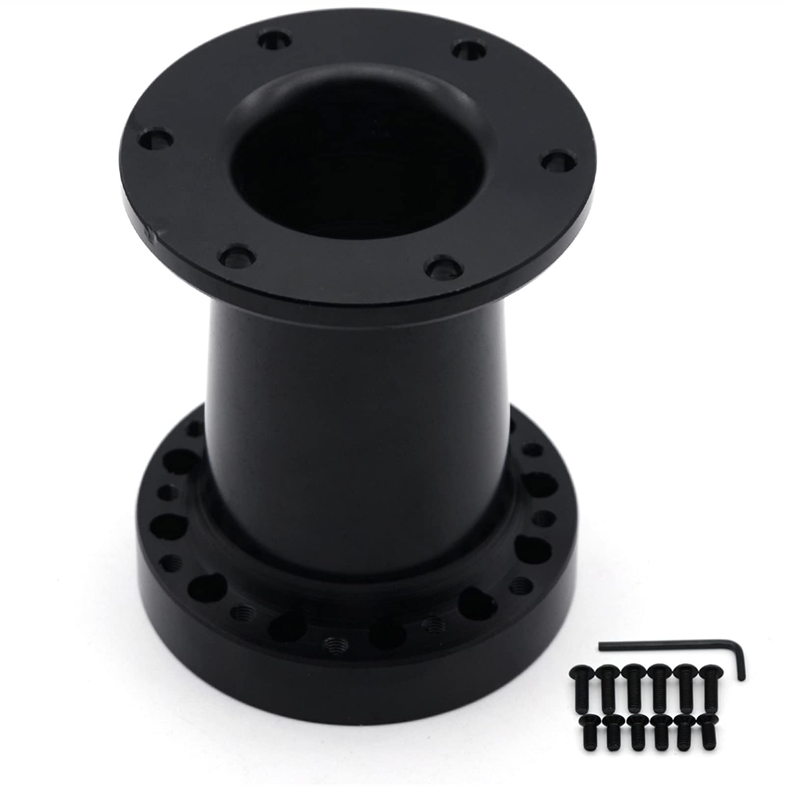 Jodriva 12/51/76/101 MM Universal Lenkradnaben-Abstandshalter Lenkradnaben-Boss-Kit Adapter Spacer Schwarz Auto-Lenkradnabe(101MM) von Jodriva