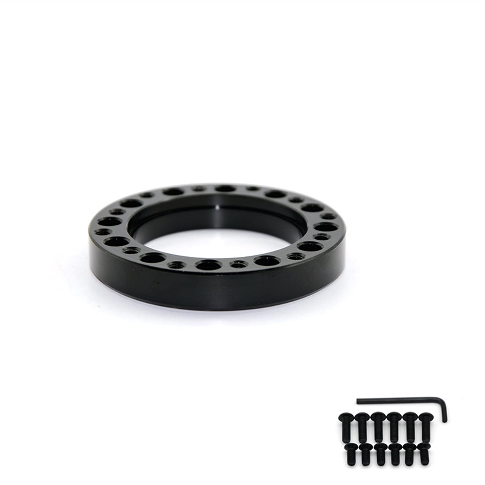 Jodriva 12/51/76/101 MM Universal Lenkradnaben-Abstandshalter Lenkradnaben-Boss-Kit Adapter Spacer Schwarz Auto-Lenkradnabe(12MM) von Jodriva