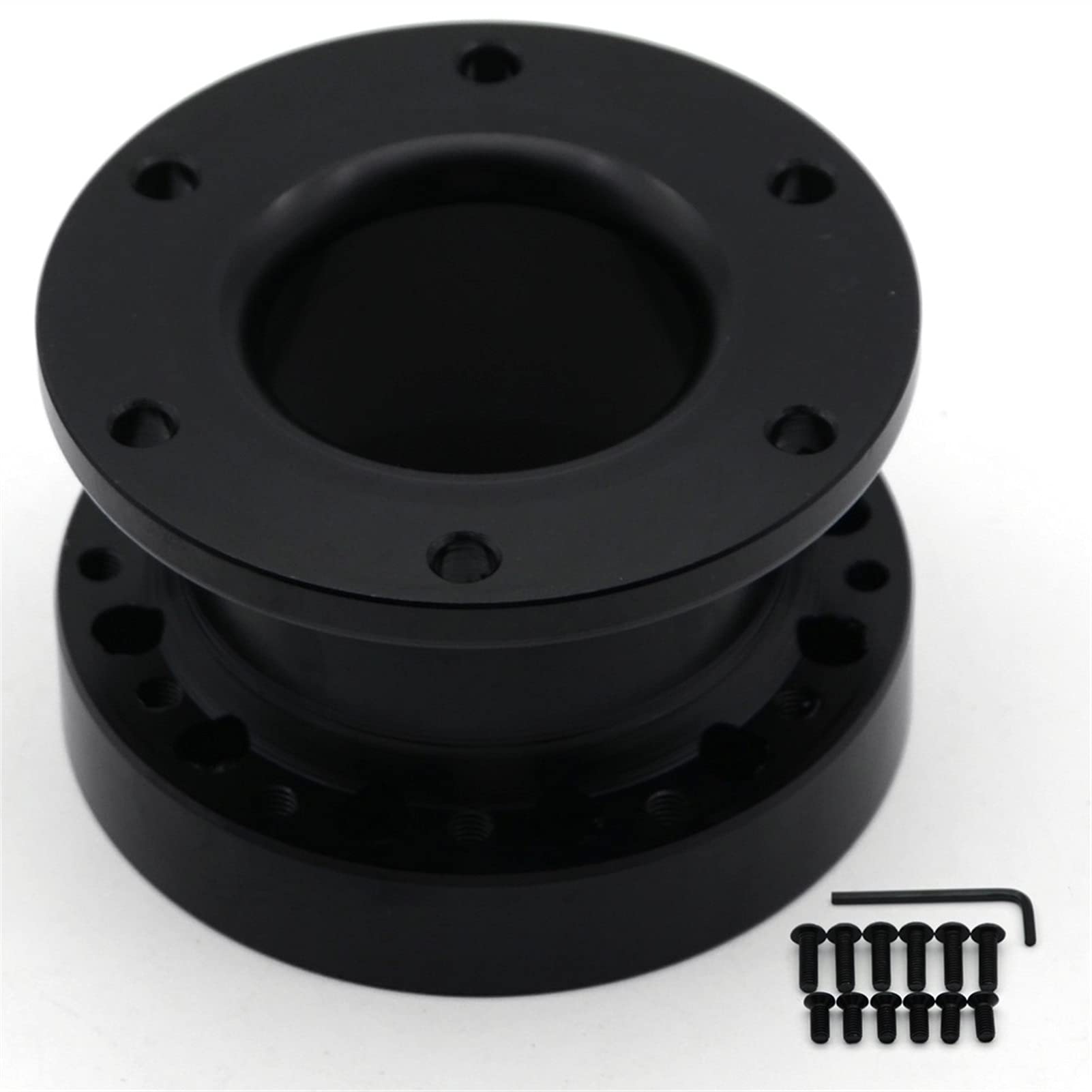 Jodriva 12/51/76/101 MM Universal Lenkradnaben-Abstandshalter Lenkradnaben-Boss-Kit Adapter Spacer Schwarz Auto-Lenkradnabe(51MM) von Jodriva