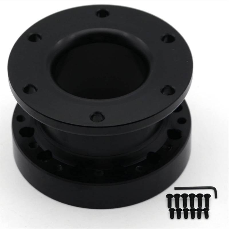 Jodriva 12/51/76/101 MM Universal Lenkradnaben-Abstandshalter Lenkradnaben-Boss-Kit Adapter Spacer Schwarz Auto-Lenkradnabe(51MM) von Jodriva