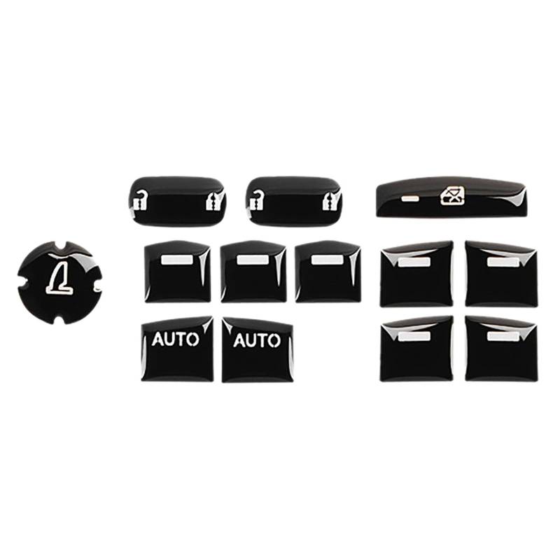 Jodriva 13Pcs Auto Tür Armlehne Fenster Schalter Taste Trim Abdeckung Aufkleber CRV CR-V 2017-2021 Zierleiste für Autofensterschalter von Jodriva