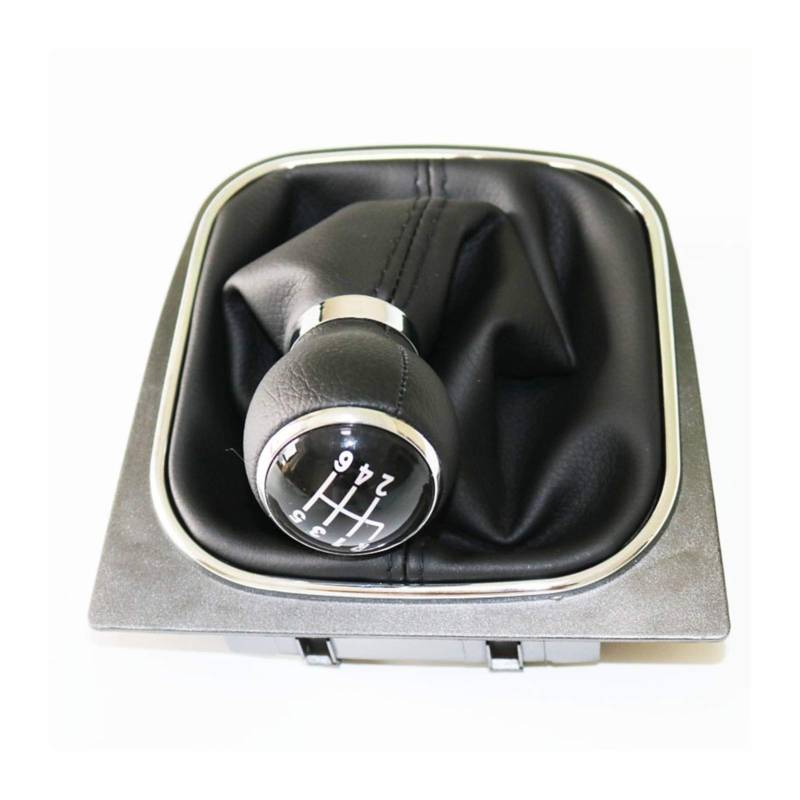 Jodriva 1KD711113 6-Gang-Schaltknäufe aus PU-Leder mit abgedeckter PU-Ledermanschette, for VW, for Golf 2007 2008 2009 2010 2011 2012 2013 2014, for Jetta 2006 2007 2008 2009 2010 2011 2012 2013 4 Sch von Jodriva