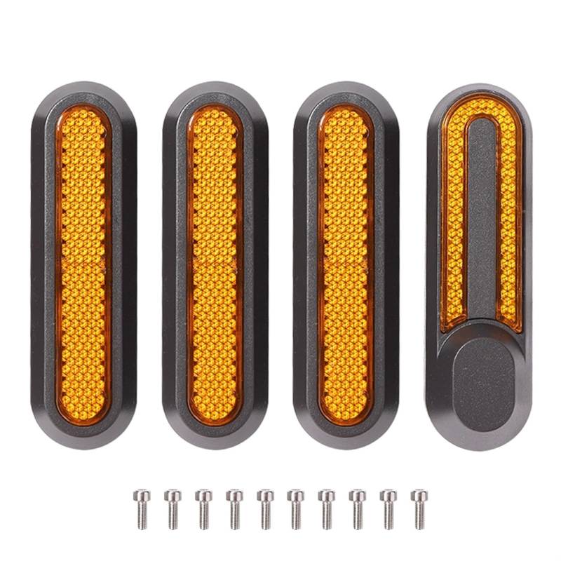 Jodriva 2/4x Radabdeckung Radkappe Schutzhüllen Reflektierende Aufkleber, for Xiaomi, Mi Electric Scooter Pro 2 M365 Scooter Zubehör Seitenabdeckungen für Elektroroller(A) von Jodriva