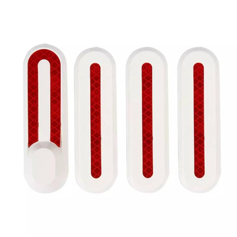 Jodriva 2-4 STÜCKE Radabdeckung Radkappe Schutzhüllen Reflektierende Aufkleber Tube, for Xiaomi, M365 /Pro 2/1S Elektroroller Zubehör Seitenabdeckungen für Elektroroller(C4pcs) von Jodriva