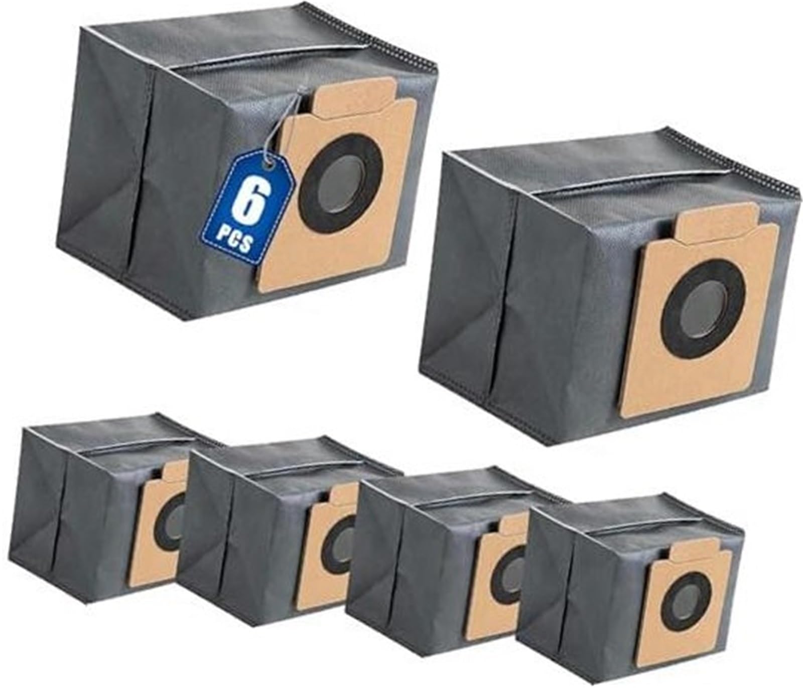 Jodriva 20-teiliges Ersatzset for den Staubsauger Omni C20, 1 Hauptbürste, 4 HEPA-Filter, 6 Seitenbürsten, 4 Wischtuch-Pads, 3 Staubbeutel, 1 Reinigungswerkzeug, 1 Schraubendreher(Black 6 Stück) von Jodriva