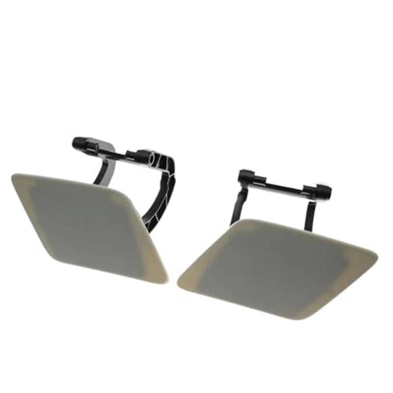 Jodriva 2218801405 2218801305 Unlackierte vordere Stoßstangen-Scheinwerferwaschanlage, Sprühdüse, Strahlabdeckkappe, for Mercedes-Benz, W221 S350 S500 S63 Abdeckung für Autowaschdüsen(Black Set) von Jodriva