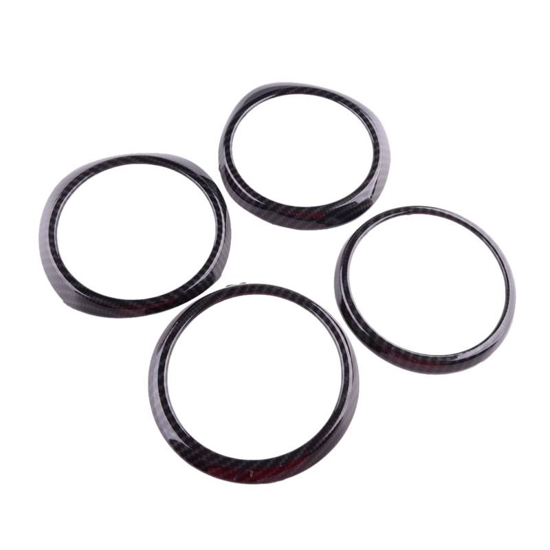 Jodriva 4-teiliges Set, schwarzer Auto-Armaturenbrett-Zentralsteuerungs-Luftauslassring, for Toyota, for Tacoma 2016 2017 2018 2019 2020, nur Linkslenker Auto-Lüftungsgitter-Dekoration von Jodriva