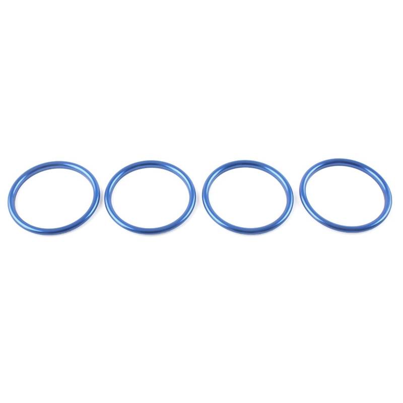 Jodriva 4-teiliges Set Auto-Mittelkonsole AC Klimaanlage Entlüftungsauslass Innenringabdeckung Zierdekoration, for A1 S1 8X 2010–2018 Auto-Lüftungsgitter-Dekoration(Blue) von Jodriva