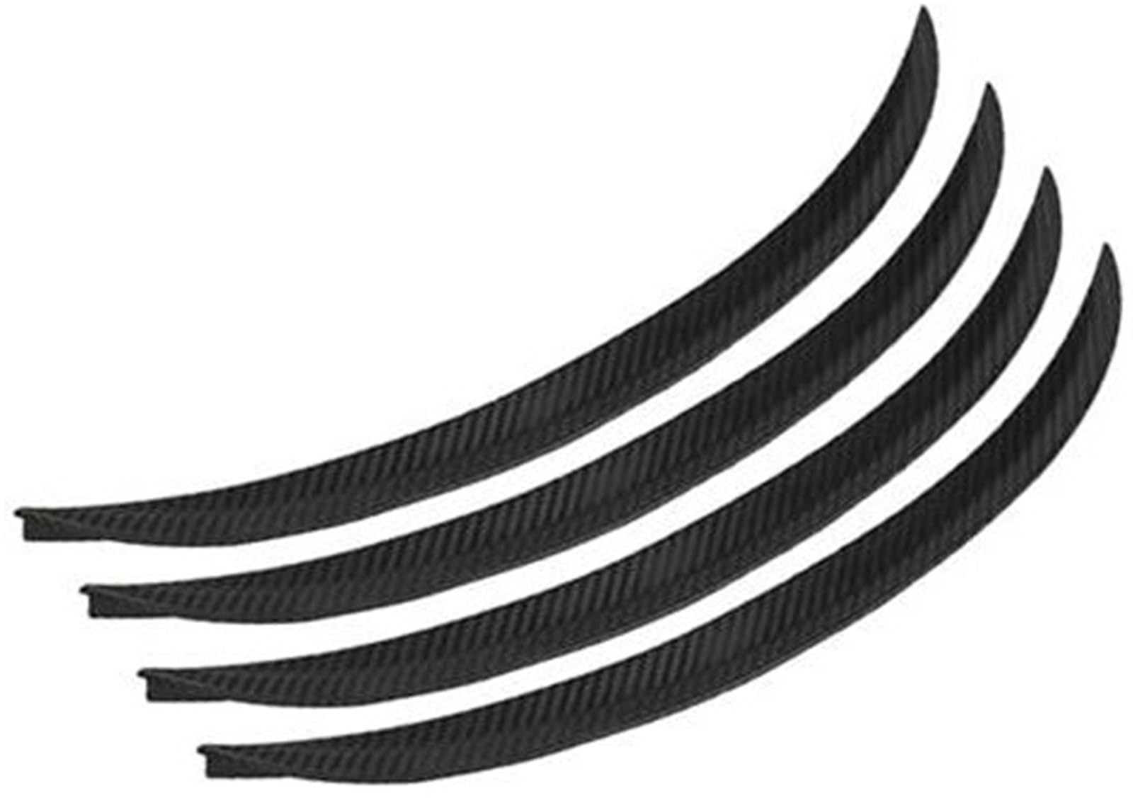 Jodriva 44 cm/17,5 Zoll Carbon Fiber Texture Rad Augenbraue Bogen Flares Abdeckung Trim Kotflügel Universal Schutz Lip Streifen Auto schmutzfänger Kotflügelverbreiterung(4pcs-17.5 inch) von Jodriva