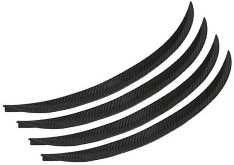 Jodriva 44 cm/17,5 Zoll Carbon Fiber Texture Rad Augenbraue Bogen Flares Abdeckung Trim Kotflügel Universal Schutz Lip Streifen Auto schmutzfänger Kotflügelverbreiterung(4pcs-17.5 inch) von Jodriva