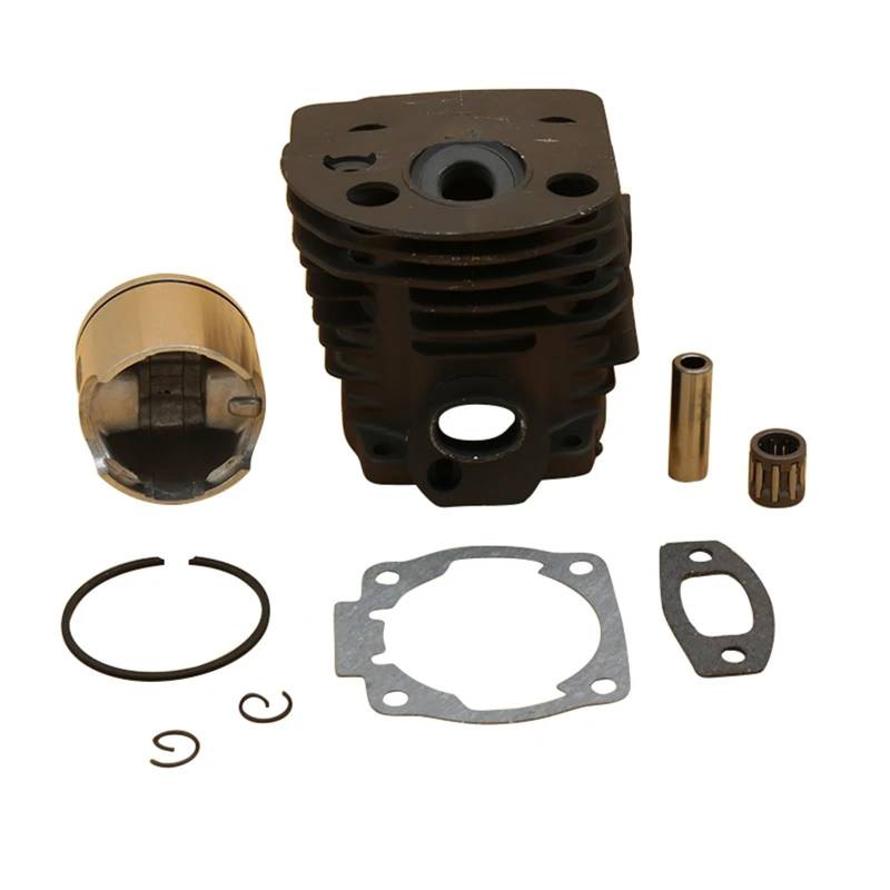 Jodriva 45 mm Zylinderkopf-Kolbenlager-Ansaugkrümmer-Dichtungssatz for Husqvarna 55 51 50 Kettensägenmotor-Motorteile Nikasil-Platte von Jodriva