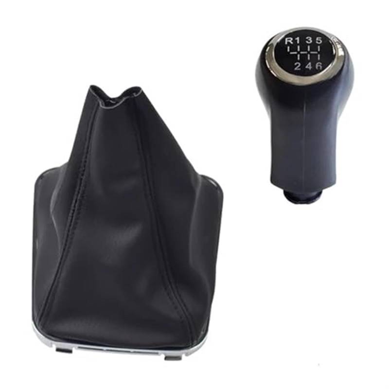 Jodriva 5/6-Gang-Schaltknauf-Abdeckung, for Opel, for Vauxhall, Zafira B 2005–2014, Hebel-Stick-Gamasche, Kofferraumtasche, Autozubehör Auto-Schaltknauf(Black 6 Speed-Set) von Jodriva