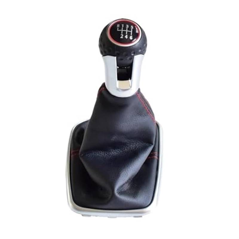 Jodriva 5 6-Gang-Schaltmanschetten-Abdeckung, for Bora, MK4 Golf4 Jetta4 1998–2004, Schaltknauf, manueller Auto-Stick, kompletter Hebel, Handball Auto-Schaltknauf(Black 6 Speed) von Jodriva
