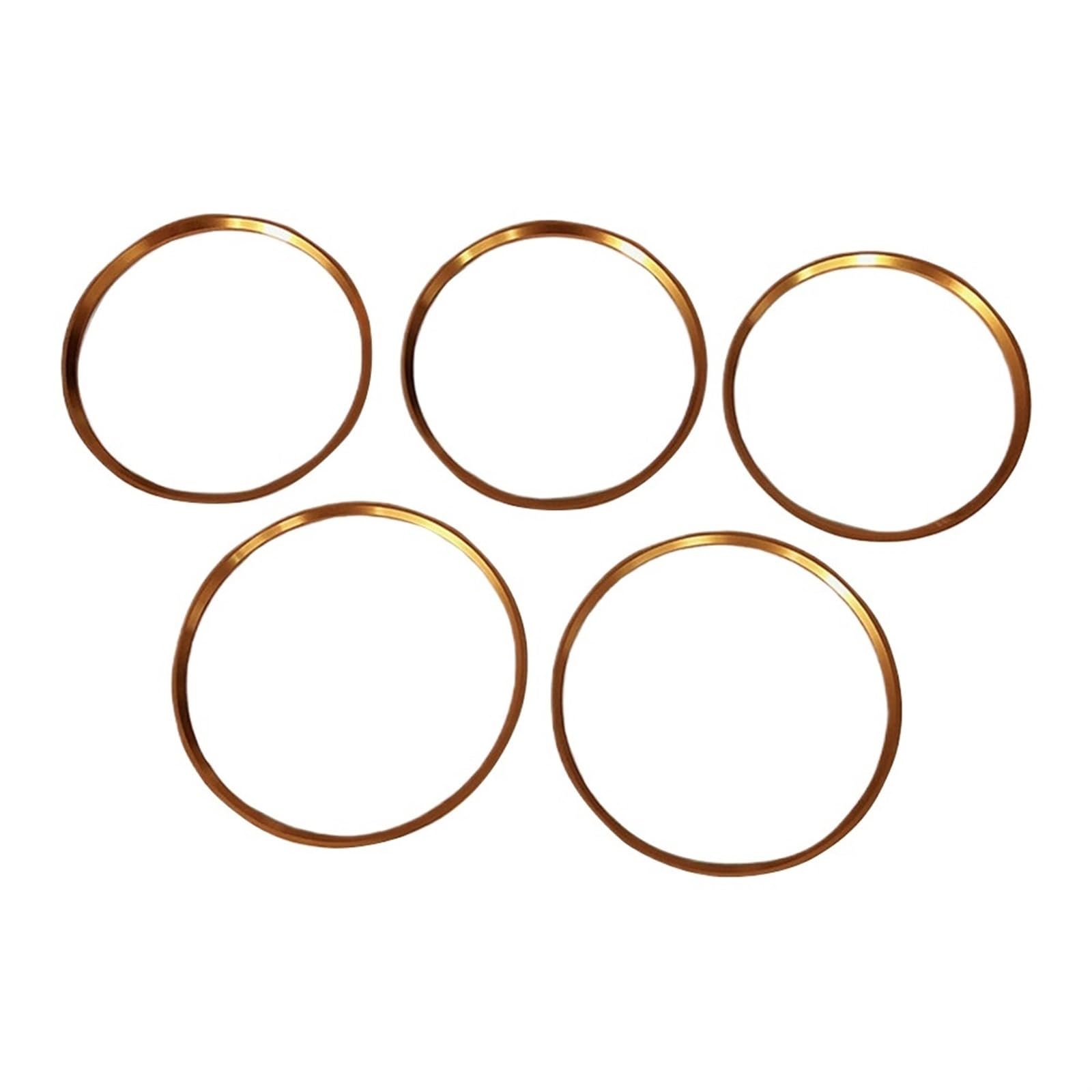 Jodriva 5PCS Klimaanlage Vent Outlet Ring Trim Dekor Auto Auto Chrom Styling for W176 W246 C117 X156 AMG Auto-Lüftungsgitter-Dekoration(Gold) von Jodriva