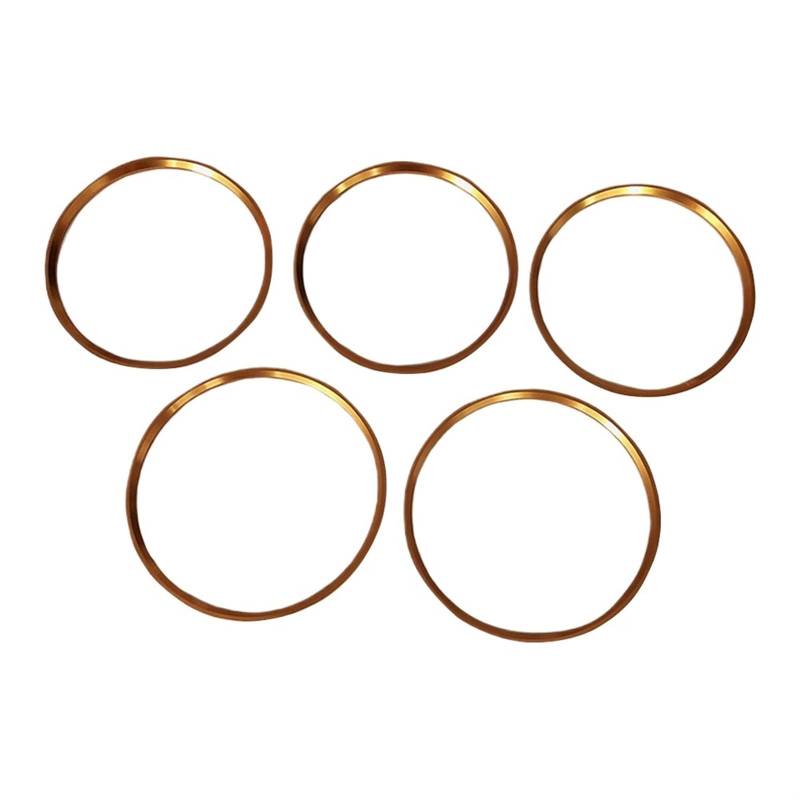 Jodriva 5PCS Klimaanlage Vent Outlet Ring Trim Dekor Auto Auto Chrom Styling for W176 W246 C117 X156 AMG Auto-Lüftungsgitter-Dekoration(Gold) von Jodriva