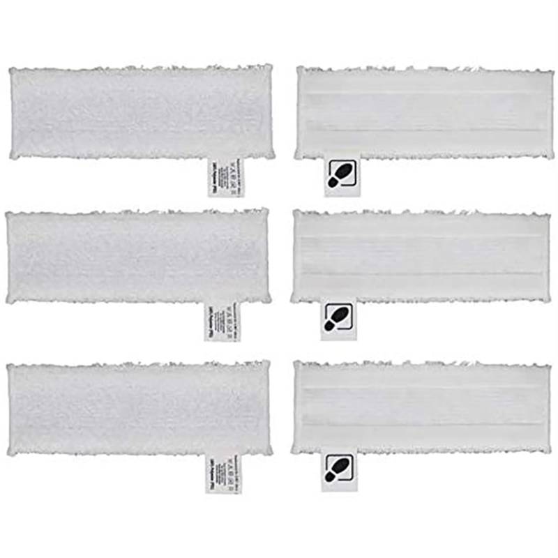 Jodriva 6 Stück Mikrofaser-Wischtuch-Pads for EasyFix SC 2, SC 3, SC 4, SC 5 Dampfreiniger, langlebiges Ersatzzubehör Ersatzteile für Dampfreiniger von Jodriva