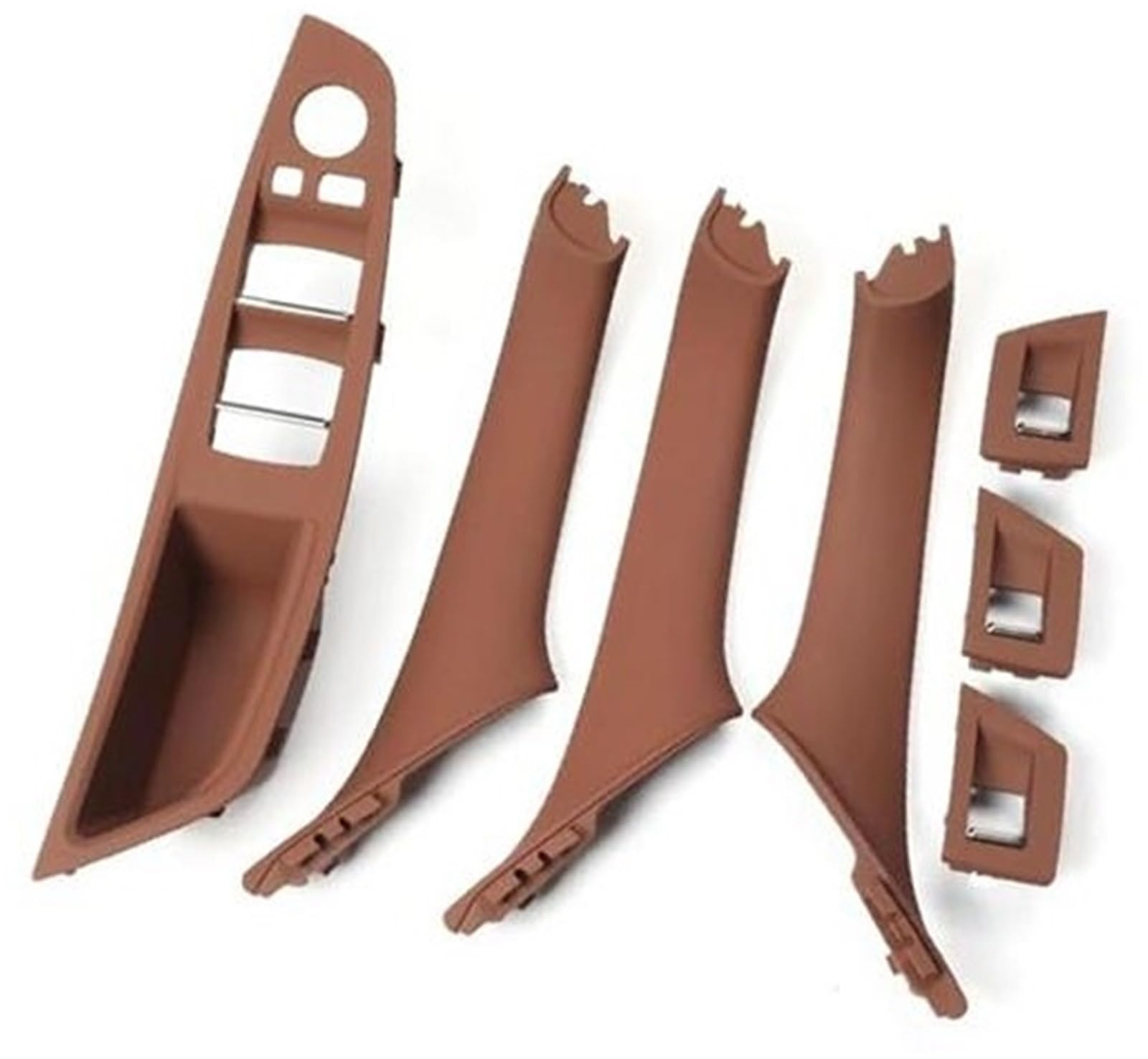 Jodriva 7 Stück Linkslenker LHD Auto-Innentürgriffplatte dekorative Abdeckung, for, 5er F10 F18 2010 2011 2012 2013 2014 2015 2016 Auto-Innentürgriff(Black Red Brown) von Jodriva