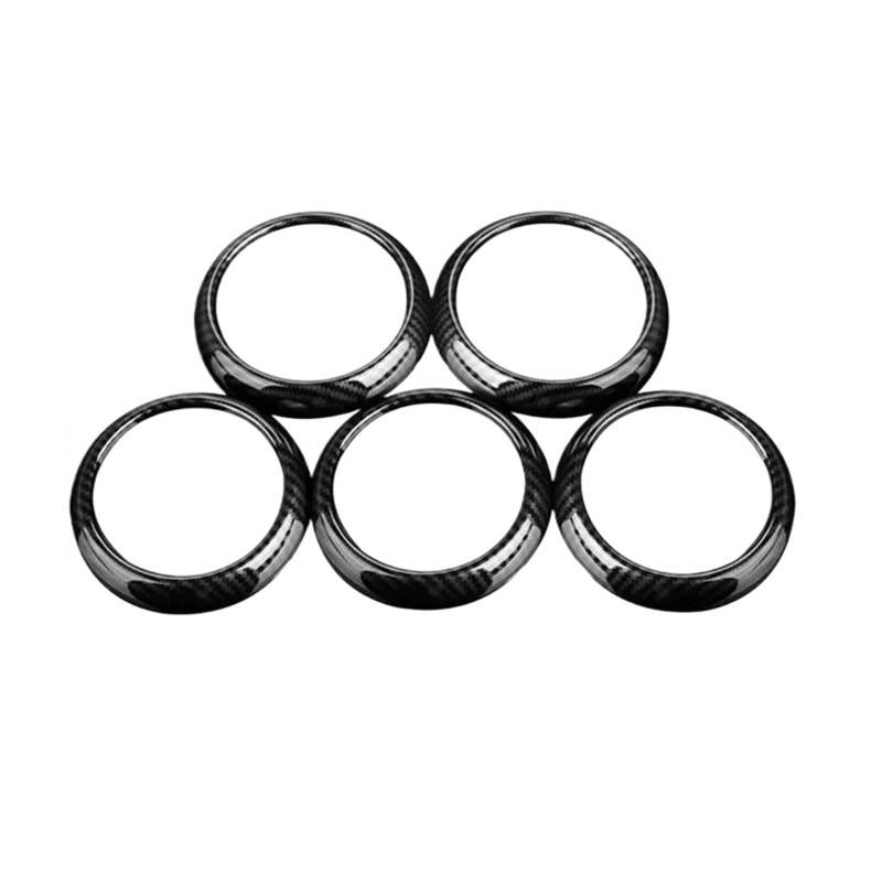 Jodriva ABS Auto Zustand Air Vent Outlet Ring Abdeckung Trim Dekoration for EINE Klasse W176 GLA X156 CLA C117 Zubehör Auto-Lüftungsgitter-Dekoration(Carbon Fiber,2014-2018 CLA) von Jodriva