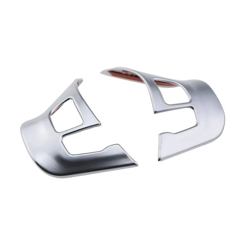 Jodriva ABS Chrom Auto Styling 3 6 9 Uhr Lenkradschutz Zieraufkleber, for Peugeot, for 2008 2014 2015 2016 2017, Zubehör Auto-Lenkrad-Aufkleber(Mattte Chrome) von Jodriva