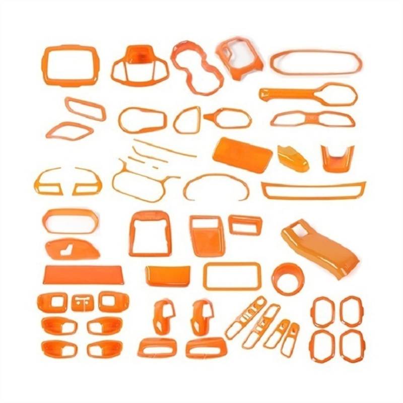 Jodriva ABS-Innendekorations-Kits Zubehör Orange Auto-Armaturenbrett-Klimaanlagen-Kit-Abdeckungsaufkleber, for Jeep, for Renegade 2015-2017 Auto-Lüftungsgitter-Dekoration(B) von Jodriva