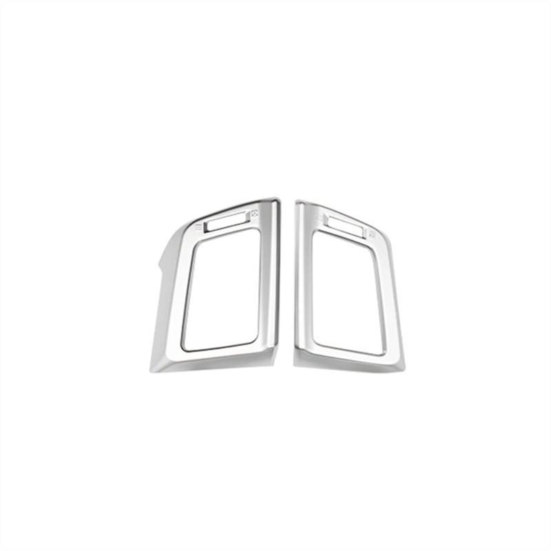 Jodriva ABS-Kohlefaser-Farbe, Klimaanlage, Armaturenbrett-Entlüftungsabdeckung, for Toyota, for RAV4 2013 2014 2015 2016 2017 2018 Auto-Lüftungsgitter-Dekoration(Silver) von Jodriva