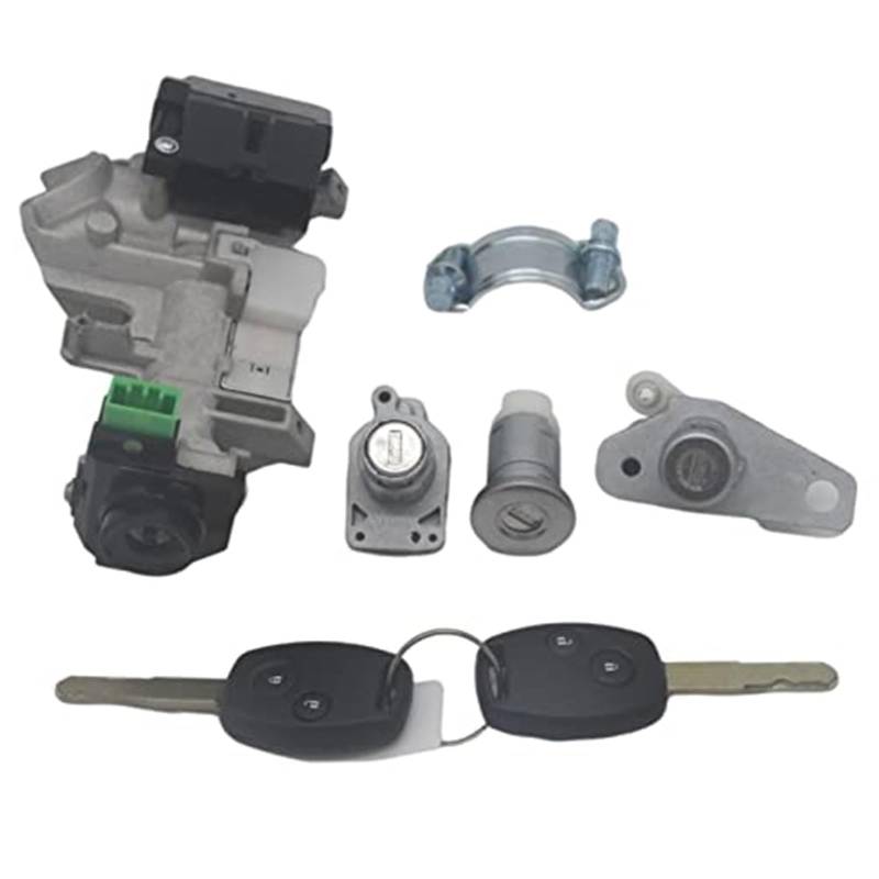 Jodriva AL037, for Civic, 09–11 KOMPLETTES Schloss-Set ZÜNDSCHALTER TÜRSCHLOSS Barrel Trans 2 SCHLÜSSEL MIT 46 CHIP von Jodriva