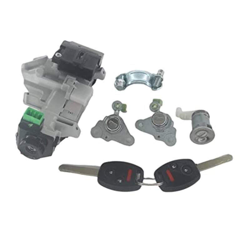 Jodriva AL266 SCHLOSSSATZ ZÜNDSCHALTER, TÜRSCHLOSS, MIT 2 SCHLÜSSELN, for FIT 04-11(Black Full Set) von Jodriva