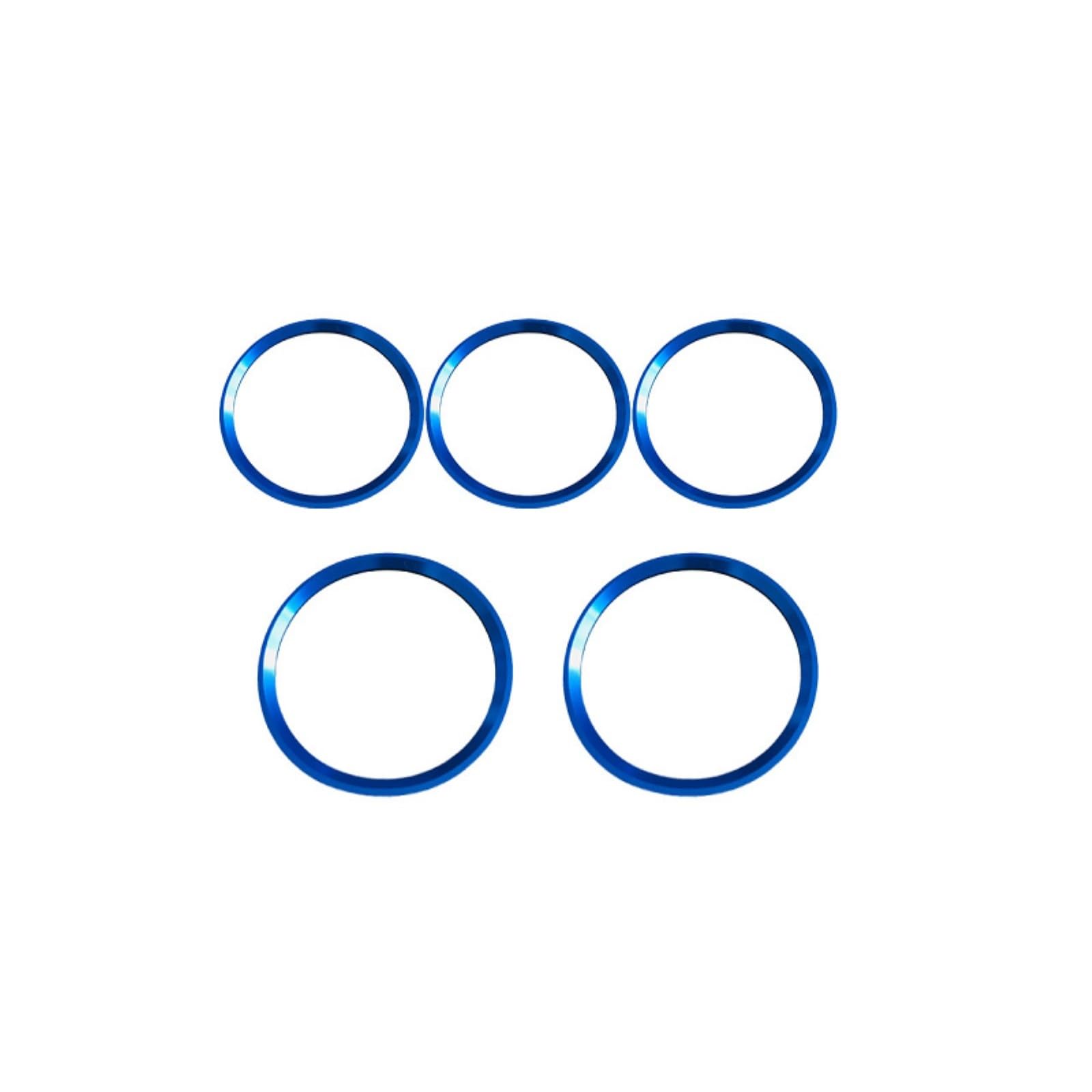 Jodriva Aluminium-Klimaanlage-Entlüftungsauslass-Innenring-Zieraufkleber for A W177 B W247 GLB X247 CLA C118 GLA H247 2020+ Auto-Lüftungsgitter-Dekoration(Blue,GLA Class 2020-2021) von Jodriva