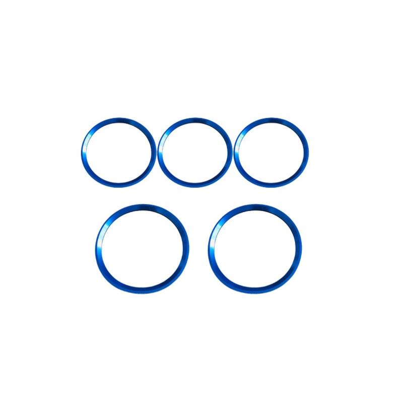 Jodriva Aluminium-Klimaanlage-Entlüftungsauslass-Innenring-Zieraufkleber for A W177 B W247 GLB X247 CLA C118 GLA H247 2020+ Auto-Lüftungsgitter-Dekoration(Blue,GLA Class 2020-2021) von Jodriva