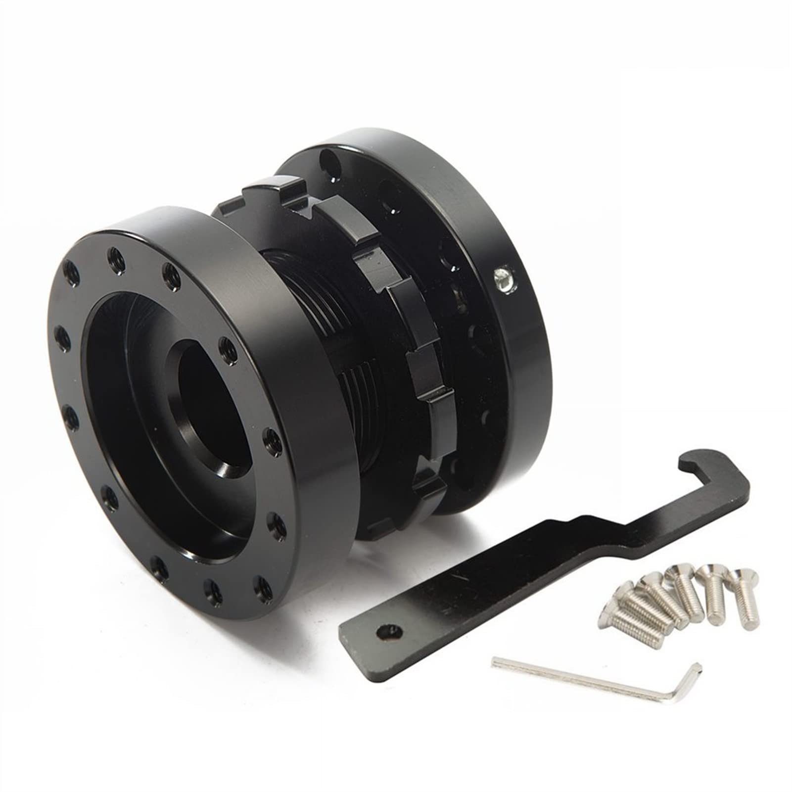 Jodriva Aluminium Lenkrad Boss Kit 40mm-70mm Einstellbare Hub Spacer Universal Auto Schwarz Auto-Lenkradnabe Jodriva Aluminium Lenkrad Boss Kit 40mm-70mm Einstellbare Hub Spacer Universal Auto Schwarz Auto-Lenkradnabe von Jodriva