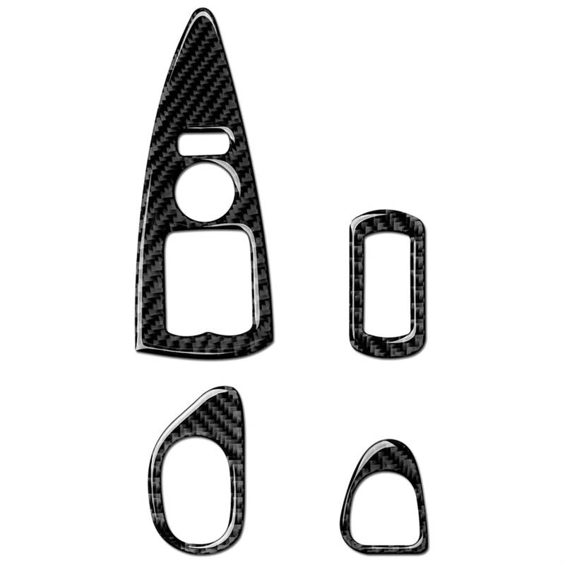 Jodriva Aufkleber for Fensterheber-Schalterfeldabdeckung aus Kohlefaser, for Chevrolet Corvette C6 2005-2007, Innenausstattung Zierleiste für Autofensterschalter von Jodriva