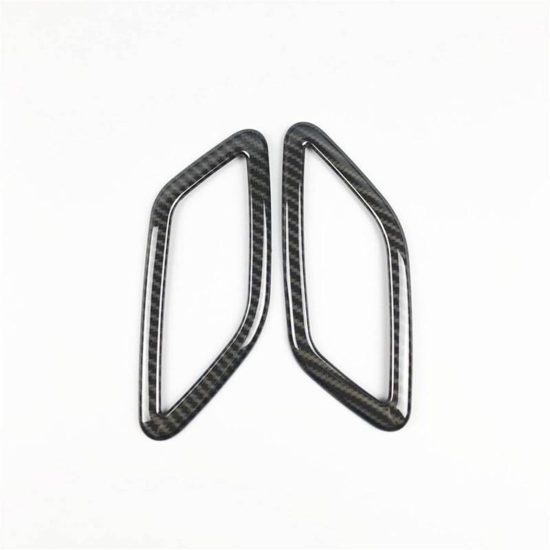 Jodriva Auto-Armaturenbrett, Klimaanlage, Lüftungsrahmen, Dekoration, Aufkleber, Zierleiste, for Mercedes-Benz GLA X156 CLA C117 A-Klasse W1176 Auto-Lüftungsgitter-Dekoration(Carbon Fiber Black) von Jodriva