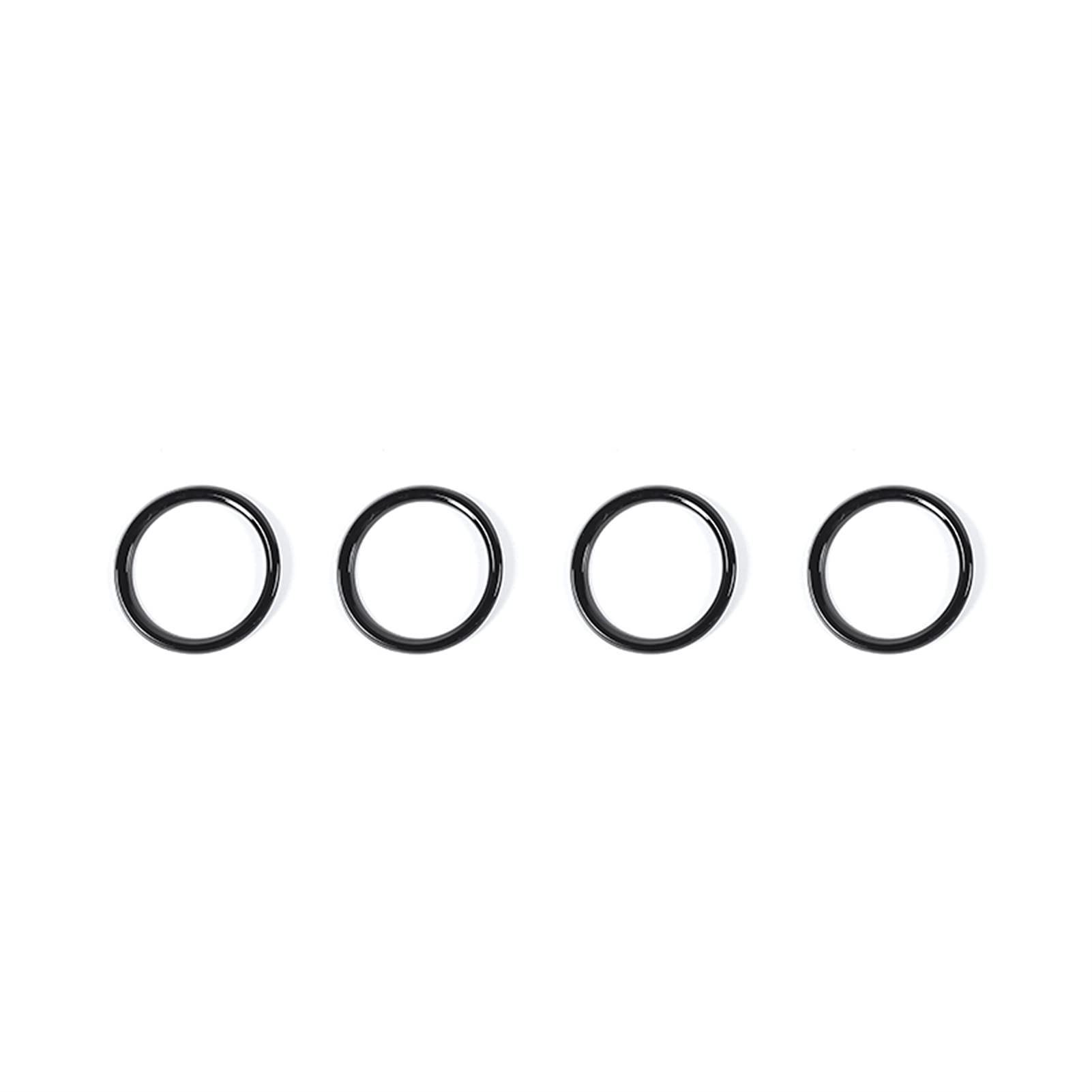 Jodriva Auto-Armaturenbrett-Klimaanlagen-Entlüftungsauslass-Dekorationsabdeckungsring-Aufkleber Innenausstattung, for Jeep, for Wrangler JL 2018+ Auto-Lüftungsgitter-Dekoration(Black) von Jodriva