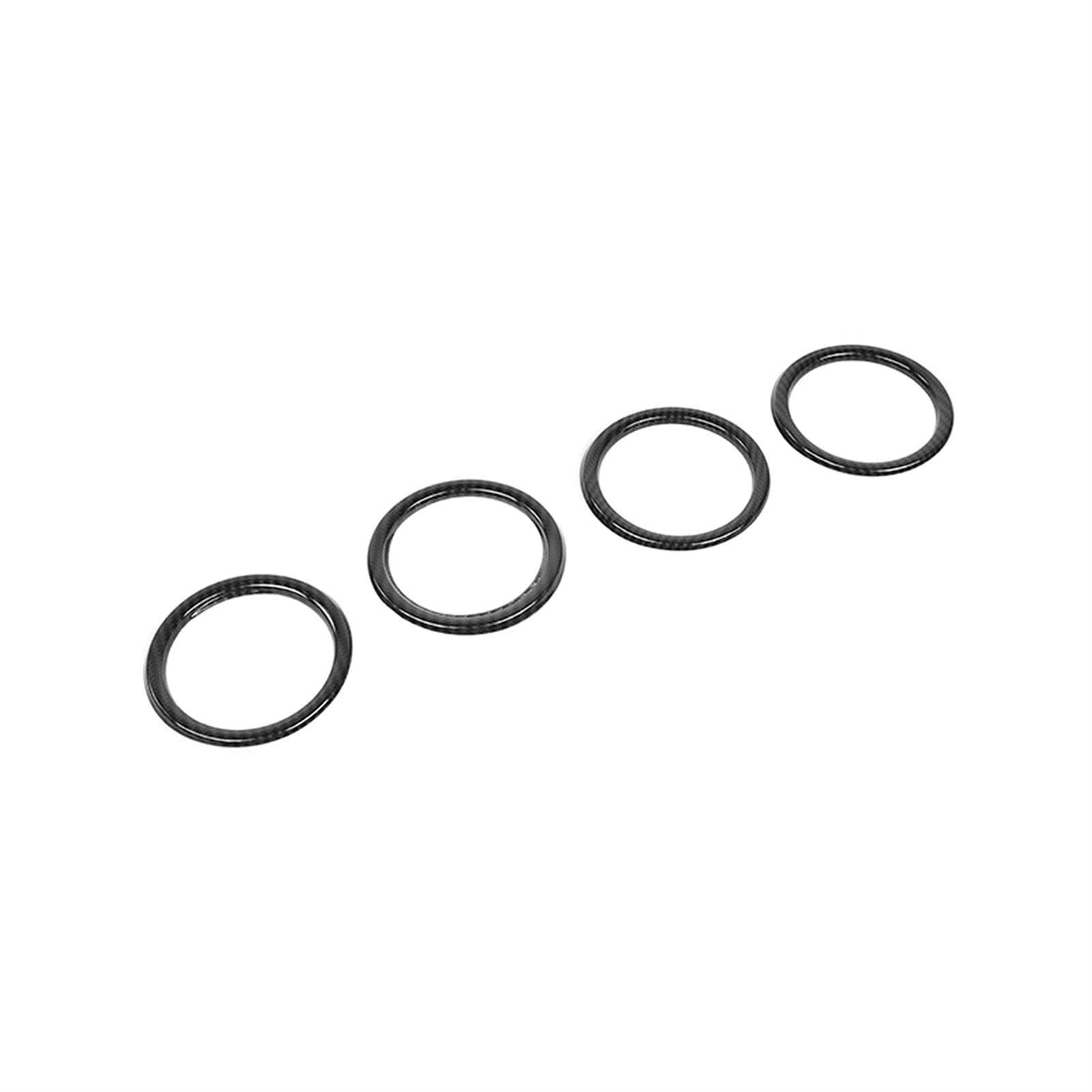 Jodriva Auto-Armaturenbrett-Klimaanlagen-Entlüftungsauslass-Dekorationsabdeckungsring-Aufkleber Innenausstattung, for Jeep, for Wrangler JL 2018+ Auto-Lüftungsgitter-Dekoration(Black Carbon Fiber) von Jodriva